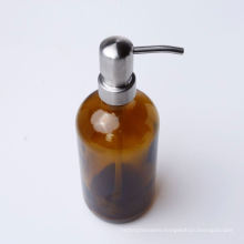 Amber clear Home care stainless steel lotion pump glass shampoo bottle with spray